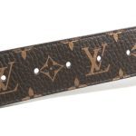 Supreme × LOUIS VUITTON 棕色老花腰帶 男士皮帶