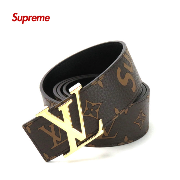 Supreme × LOUIS VUITTON 棕色老花腰帶 男士皮帶 Supreme × LOUIS VUITTON 棕色老花腰帶