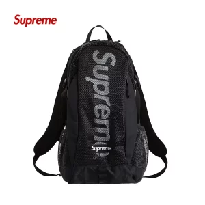 20SS Supreme 網眼雙肩包 3m反光 運動後揹包 黑色