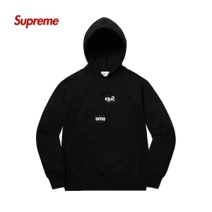 Supreme x CDG Split Box Logo 聯名款錯位分割Logo 休閒帽T