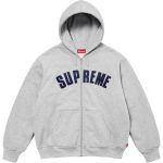 美式潮牌 Supreme 胸前刺繡Logo連帽衛衣 休閒加絨保暖外套