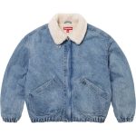 Supreme 牛仔夾克 羊羔絨內裏 復古飛行員外套 加厚款