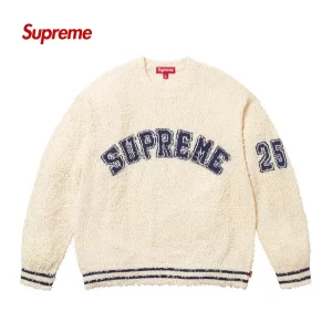 Supreme 弧形Logo毛絨款毛衣 冬季保暖