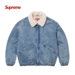 Supreme 牛仔夾克 羊羔絨內裏 復古飛行員外套 加厚款