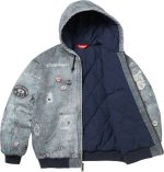 Supreme x HJR Trompe L’oeil 聯名款 做舊3D數碼印花牛仔 保暖夾克