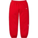 Supreme × NIKE聯名款 寬鬆束腳褲 刺繡LOGO 加絨加厚針織運動褲