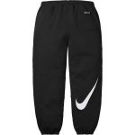 Supreme × NIKE聯名款 寬鬆束腳褲 刺繡LOGO 加絨加厚針織運動褲