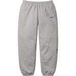 Supreme × NIKE聯名款 寬鬆束腳褲 刺繡LOGO 加絨加厚針織運動褲